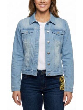 HyBrid & Co. Women’s Junior Classic Denim Jean Jacket Small Light Wash NWT 4 Pkt